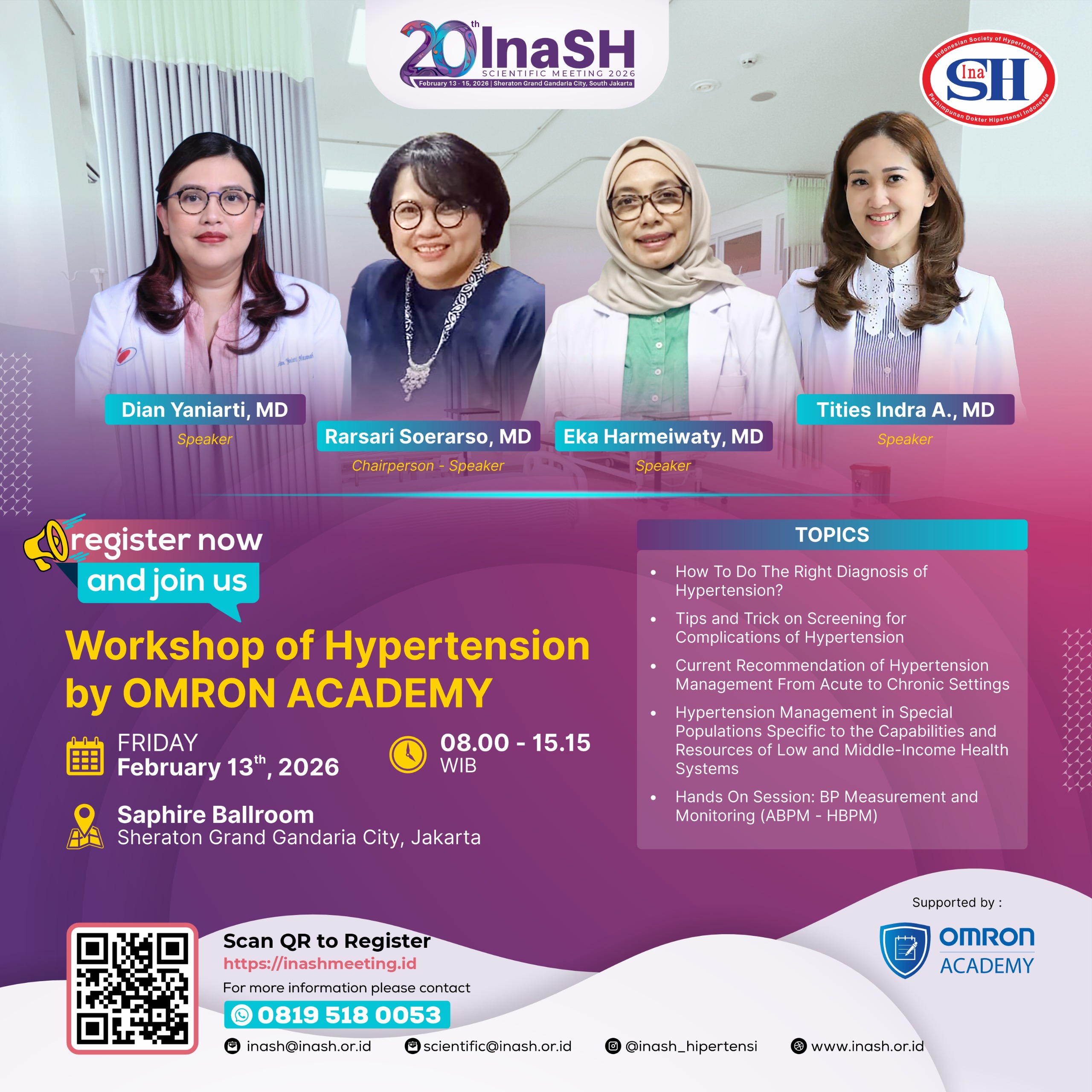 Workshop of Hypertension By OMRON Academy INASH 2026
