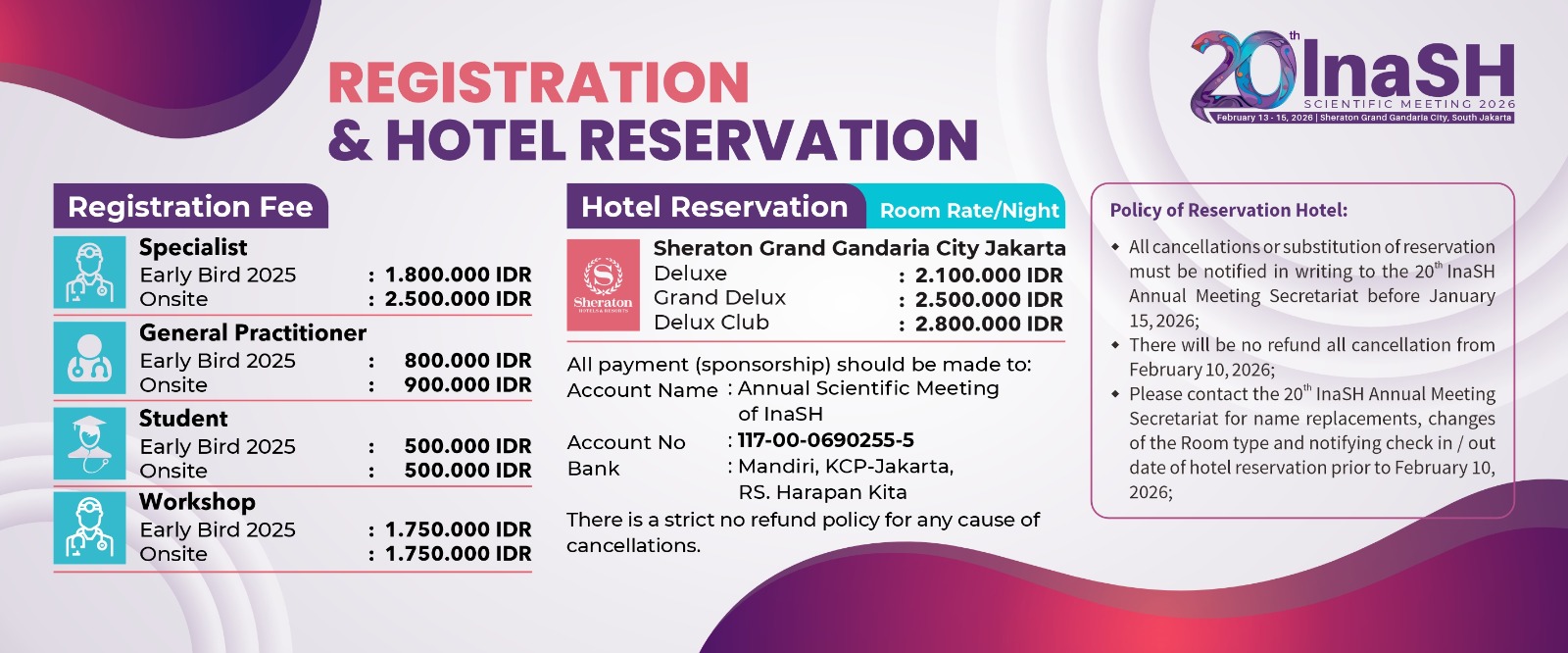 Registration Price INASH 2026